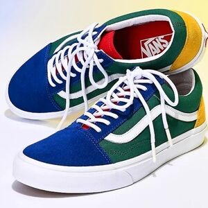 Vans Old Skool Yacht Club Blue, Green, Yellow & Red Skate Shoes
